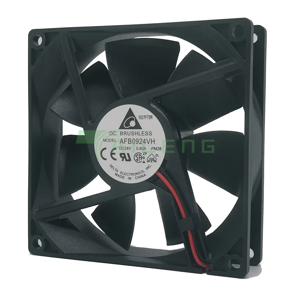 AFB0924VH สําหรับ DELTA 9225 DC 24V 0.40A 92*92*25 มม.Converter Axial Server พัดลมระบายความร้อน 2 สาย