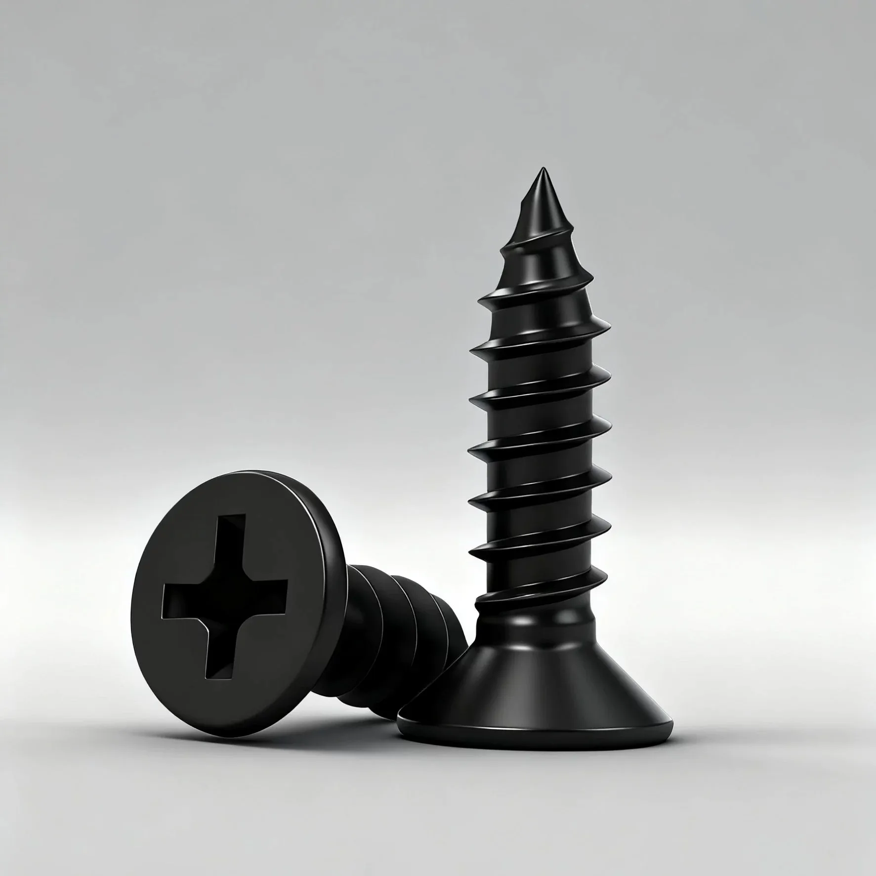 304 Stainless Steel Black Phillips Flat Head Self Tapping Screws ISO7050 DIN7982 Countersunk Wood Screw Blackened M2.9 M3.5 M4.2