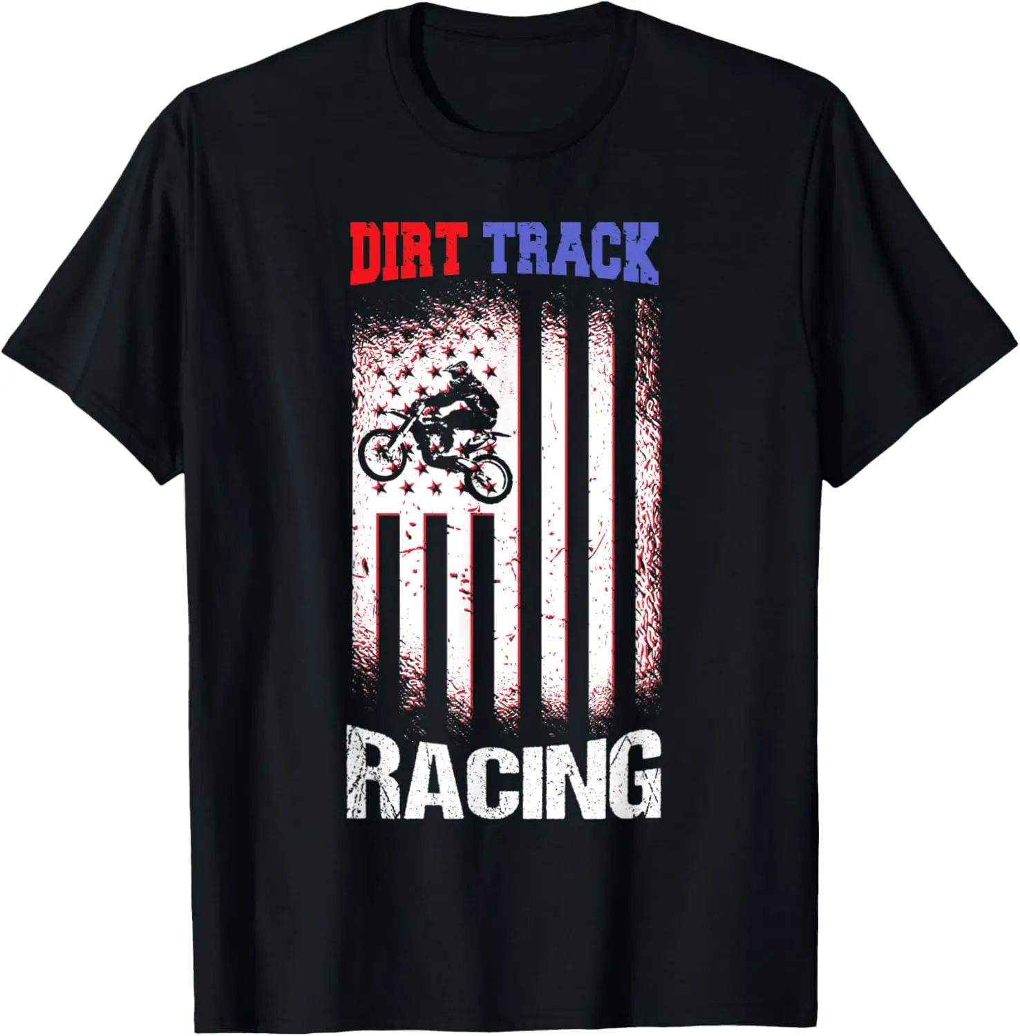 Dirt track racing American Flag Bike T-Shirt