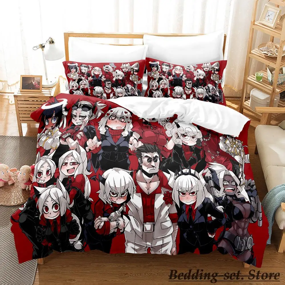 

Helltaker Bedding Set Single Twin Full Queen King Size Bed Set Aldult Kid Bedroom Duvetcover Sets Anime parure de lit Bed