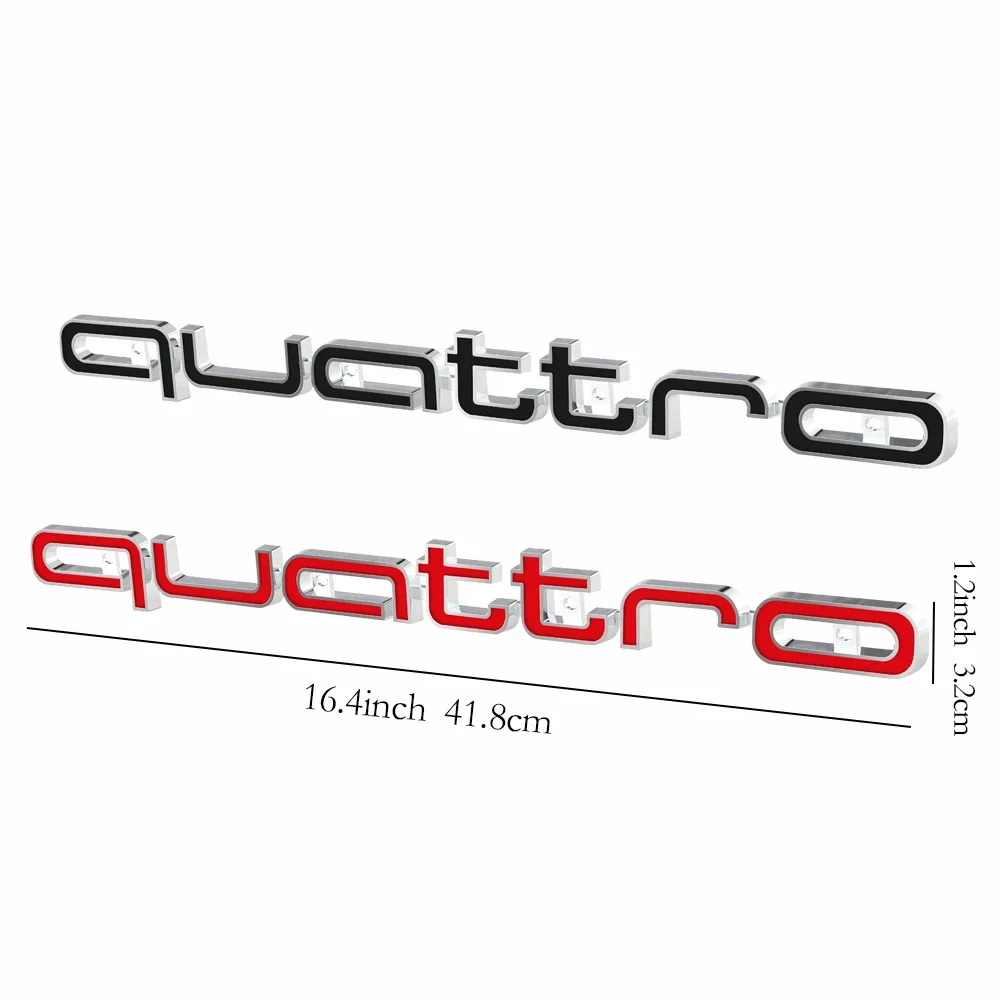 3D ABS Car Front Grille Emblem Auto Head Hood Quattro Badge Decoration Accessories For Audi S A3 A4 B8 8P 8V A6 C7 A5 Q5 B7 B6