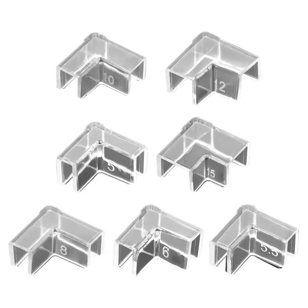 4pcs/set PVC Transparent Anti-collision Fish Tank Corner Protector Adhesive Free Protective Cover Aquarium Accessories