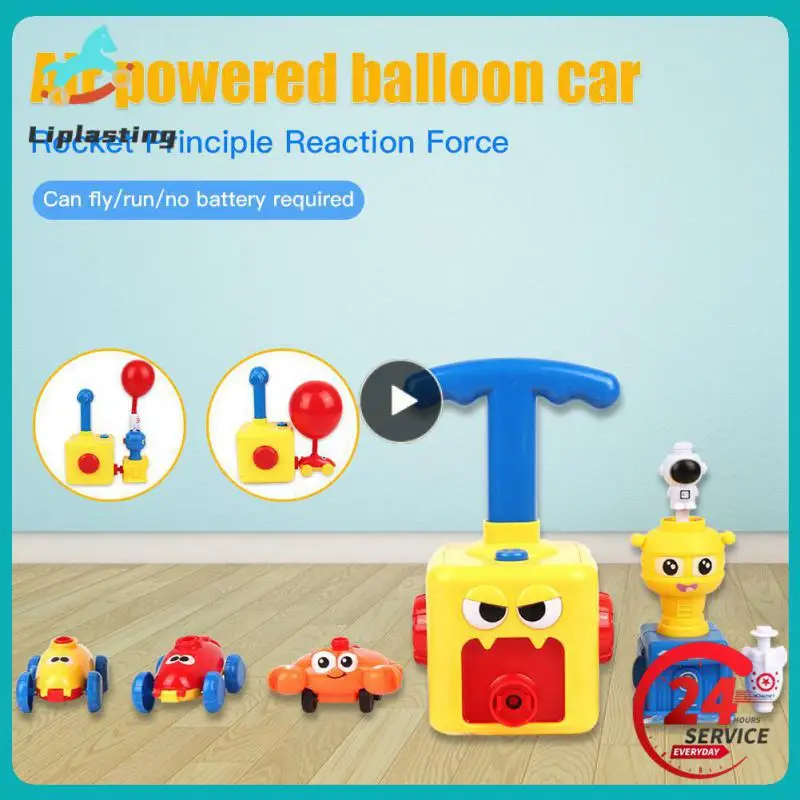 

Balloon powered car Children's inertial pressure Balloon powered car Educational novelty car toys