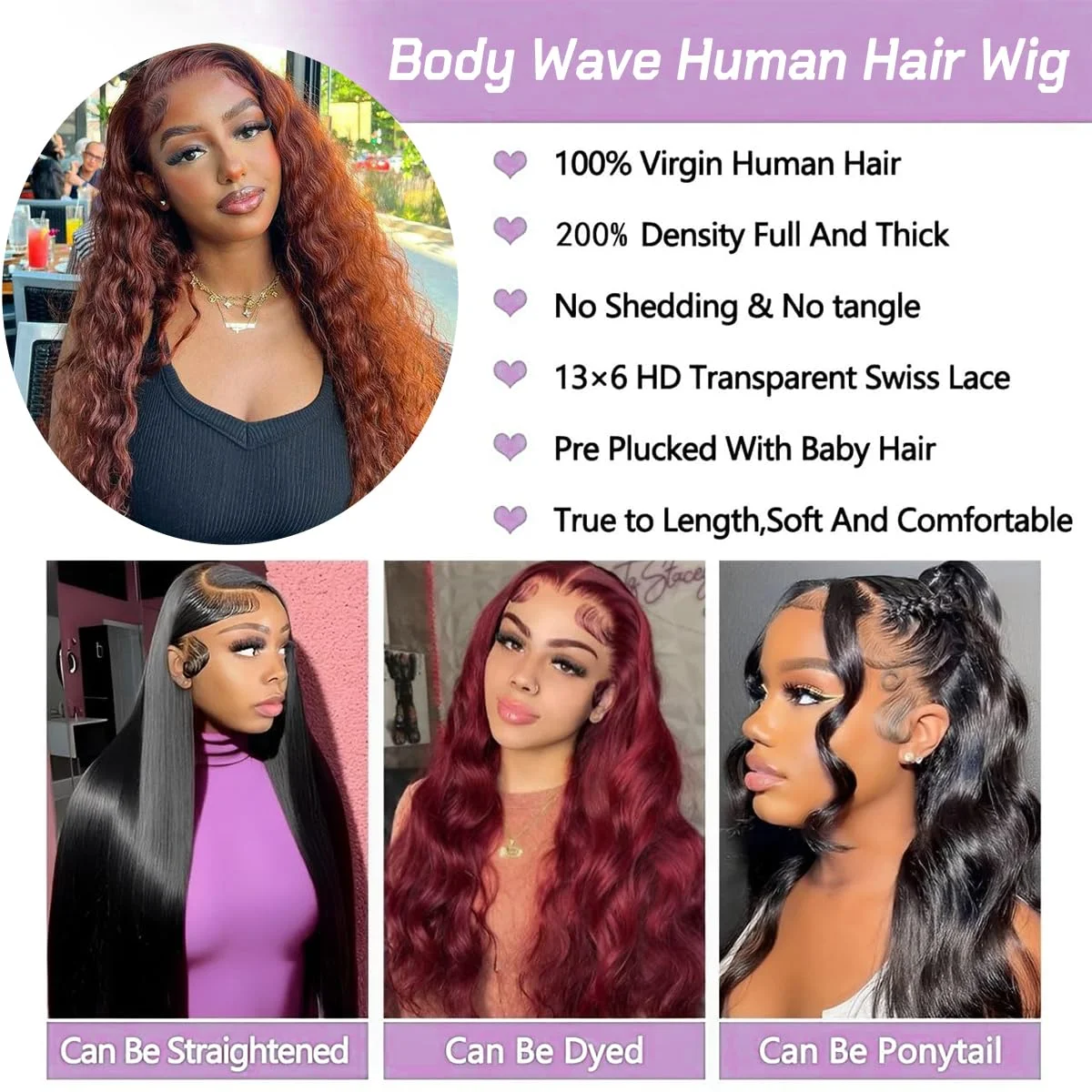 الجسم موجة الشوكولاته براون الدانتيل الجبهة الباروكات شعر الإنسان قبل قطعها البرازيلي براون شعر ريمي غلويليس HD شعر مستعار أمامي للنساء