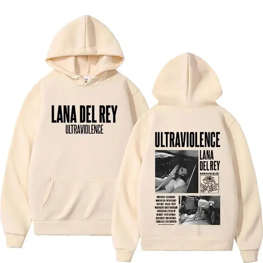 2024 Singer Lana Del Rey Hoodies Men Women Hip Hop Printed Y2k Streetwear Clothing Fleece Comfortable Casual Loose Sweatshirts