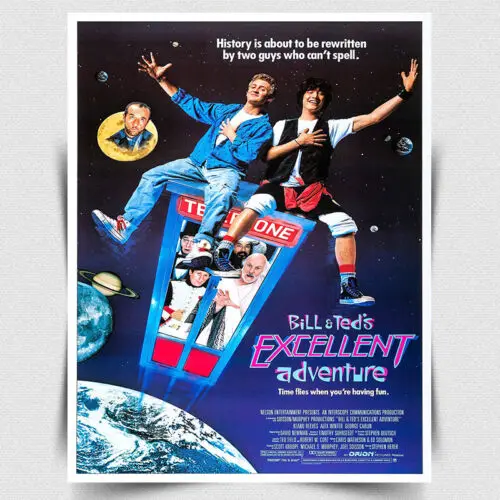 BILL TEDS EXCELLENT ADVENTURE SIGN METAL PLAQUE Film- und Kinowerbeplakat – Aluminium
