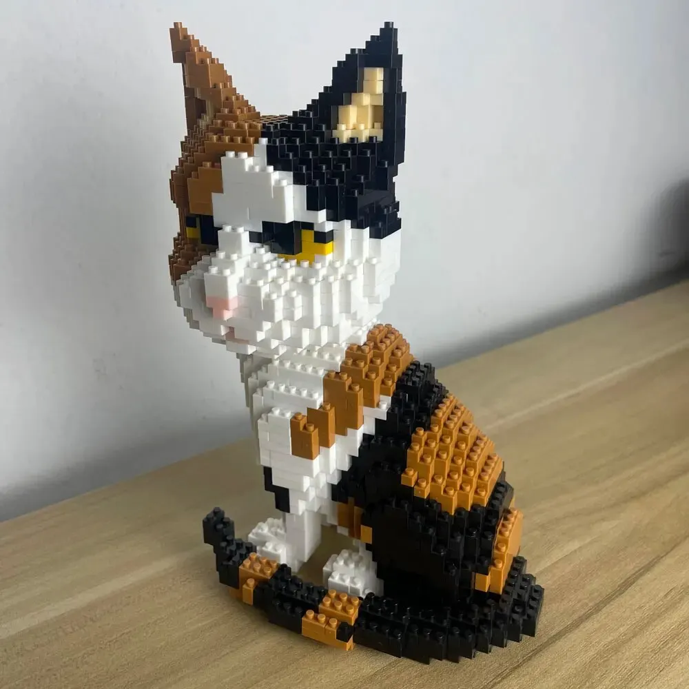 

Строительные блоки в форме милых домашних животных в форме кошек и собак, набор моделей «сделай сам», креативная строительная игра, коллекционные кирпичи, уникальная идея подарка