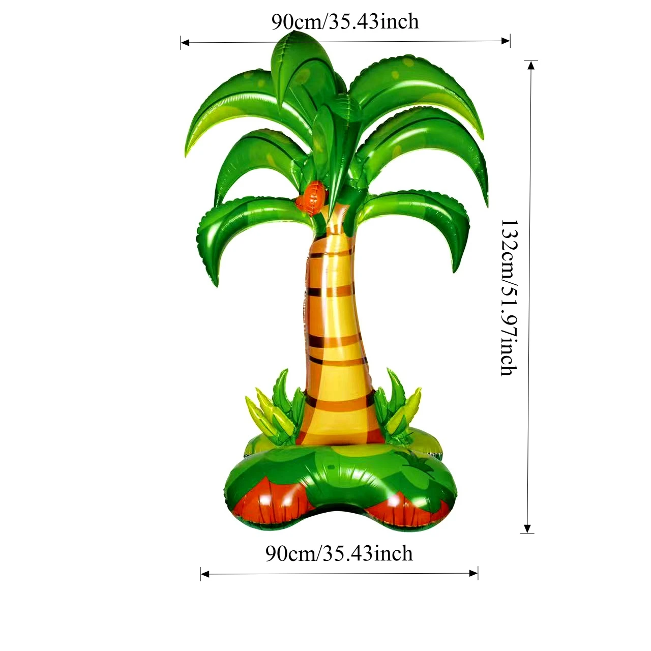 4D شجرة النخيل الكبيرة شجرة جوز الهند بالون الألومنيوم احباط بالون عيد ميلاد حزب الشاطئ بالونات هاواي الصيف تحت عنوان ديكور الحفلات