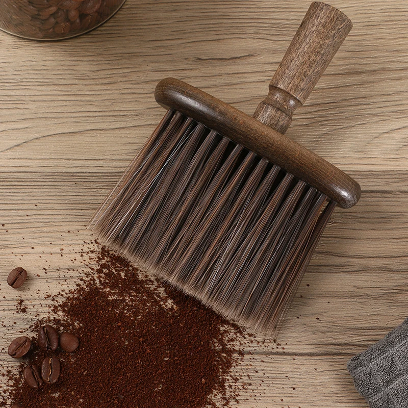 Coffee Cleaning Brush Powder Dusting Accessories for Coffee Table Barista Clean Tools Wooden Kitchen Brush Cleaning Bar