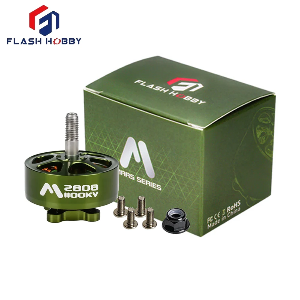4 개/몫 Flashhobby Mars2808 M2808 2808 KV1100 3-6S 5mm 샤프트 BLDC 모터 RC FPV 프리 스타일 드론