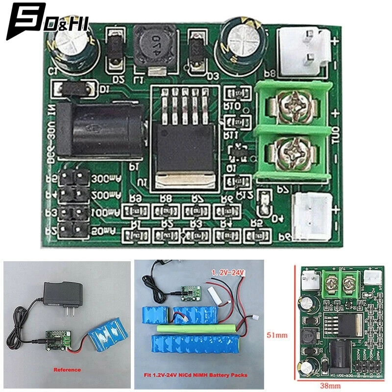 New Batteries Charging Board 1.2~24V 2.4 3.6 12V Ni-Cd Ni-MH NiCd Batteries Charger Module Charging Board Camera Charger