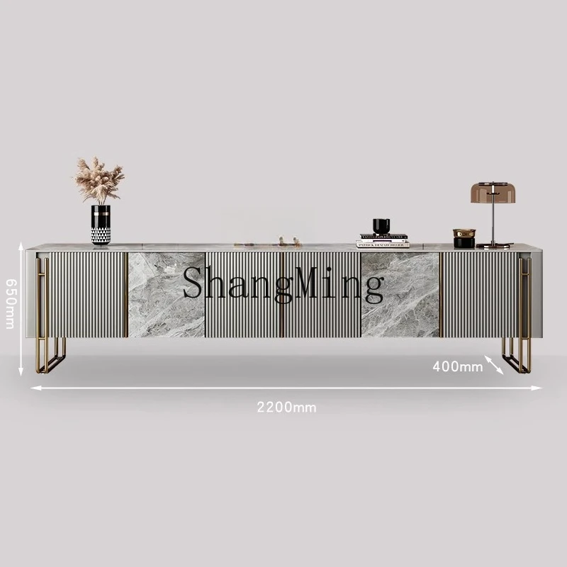 FG Board TV Cabinet الحديثة الحد الأدنى غرفة المعيشة غرفة نوم الطابق النمط الإيطالي طاولة القهوة خزانة التخزين