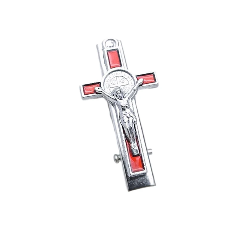 Fashion Punk Hair Pin Silver Metal Edge Clip Drip Glaze Cross Hairpins One Word Clip Women Headdress Hair Accessories Dropship