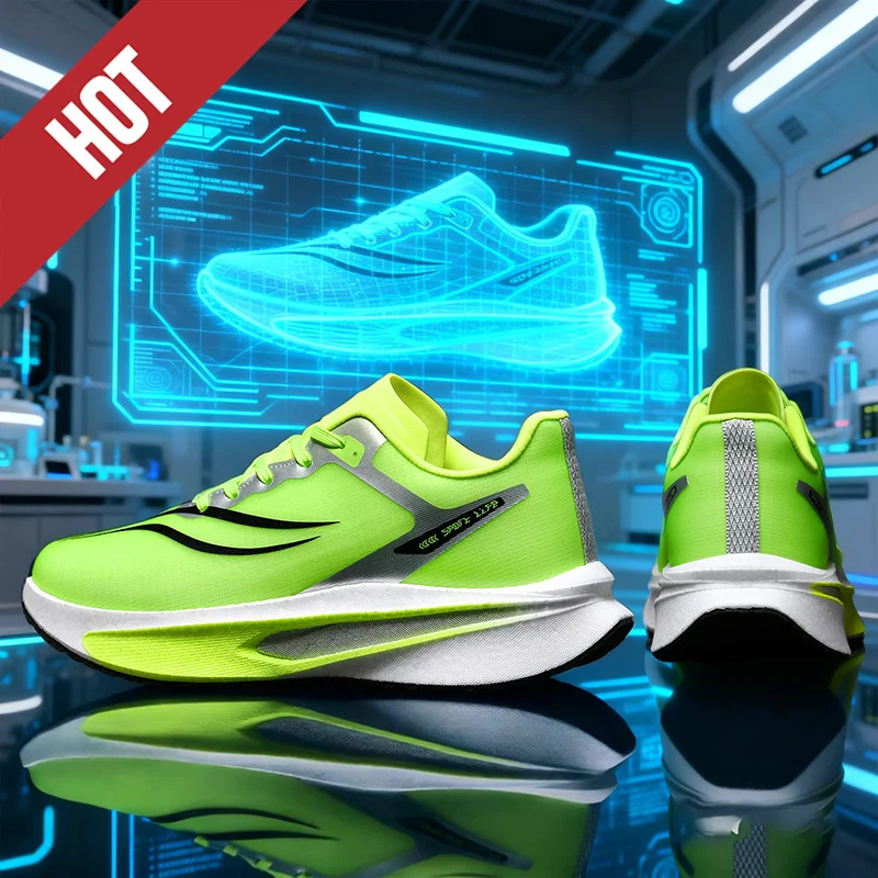 

Кроссовки для бега с карбоновой подошвой, для марафона, с амортизацией, мужские, спортивные, дышащие, легкие, женские, удобные, нескользящие, повседневные