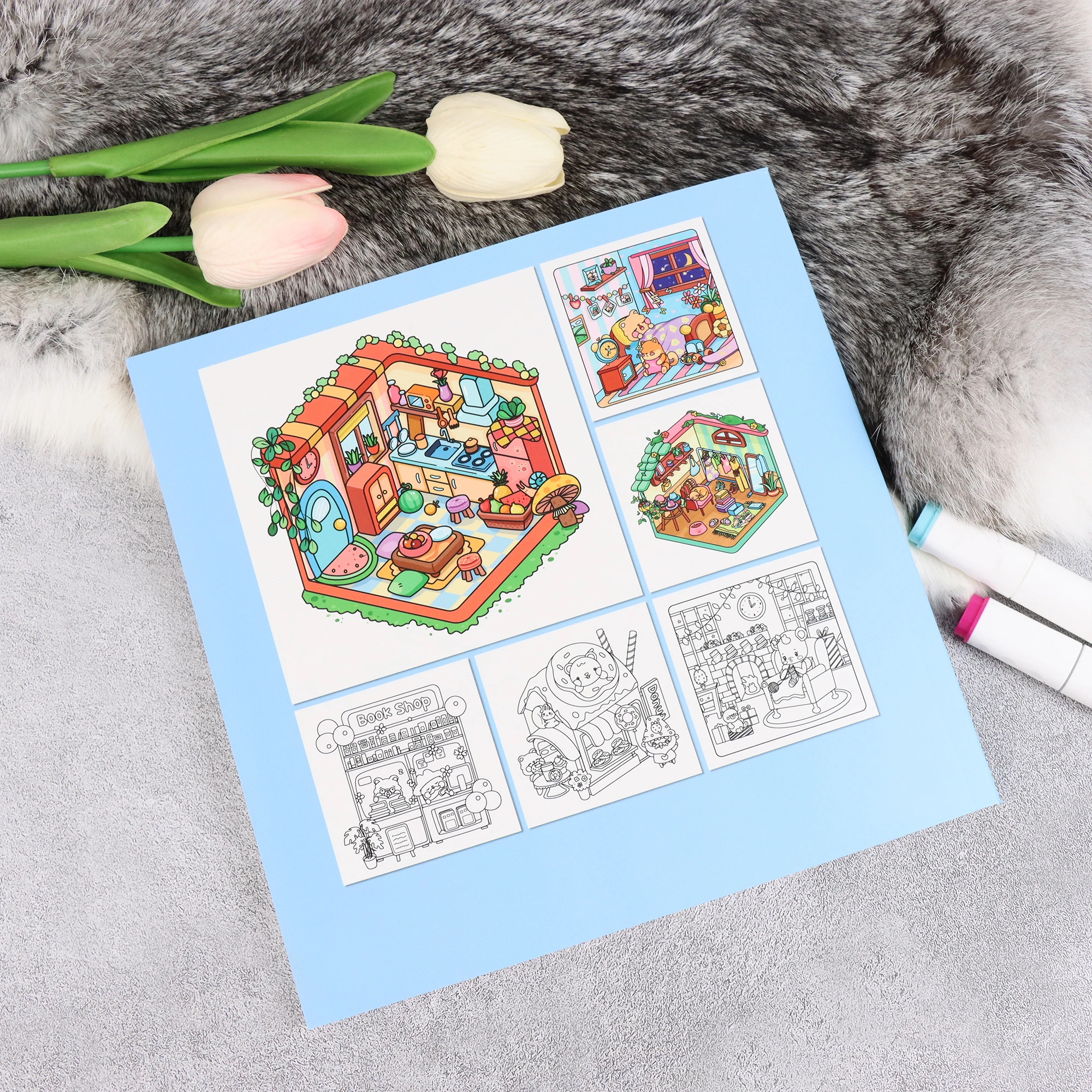 كتاب تلوين لطيف وقلب للحياة اليومية، يجب اقتناؤه لتخفيف التوتر والاسترخاء والعناية الذاتية. #4