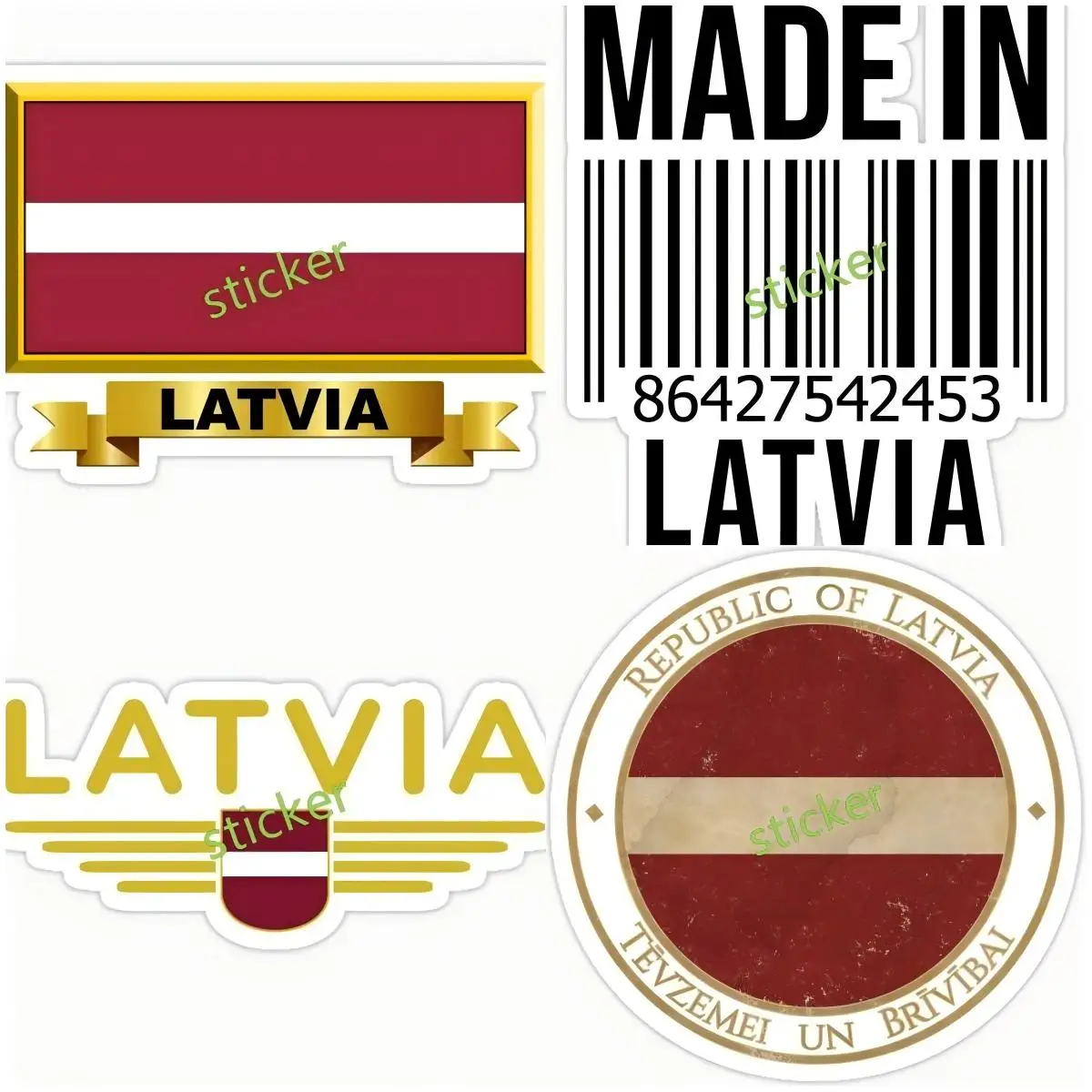 

Latvia Decal Sticker Waterproof Bumper Window Accessories