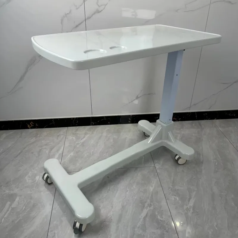 طاولة بجانب السرير طبية قابلة للتعديل مع عجلات للاستخدام في المستشفى #6