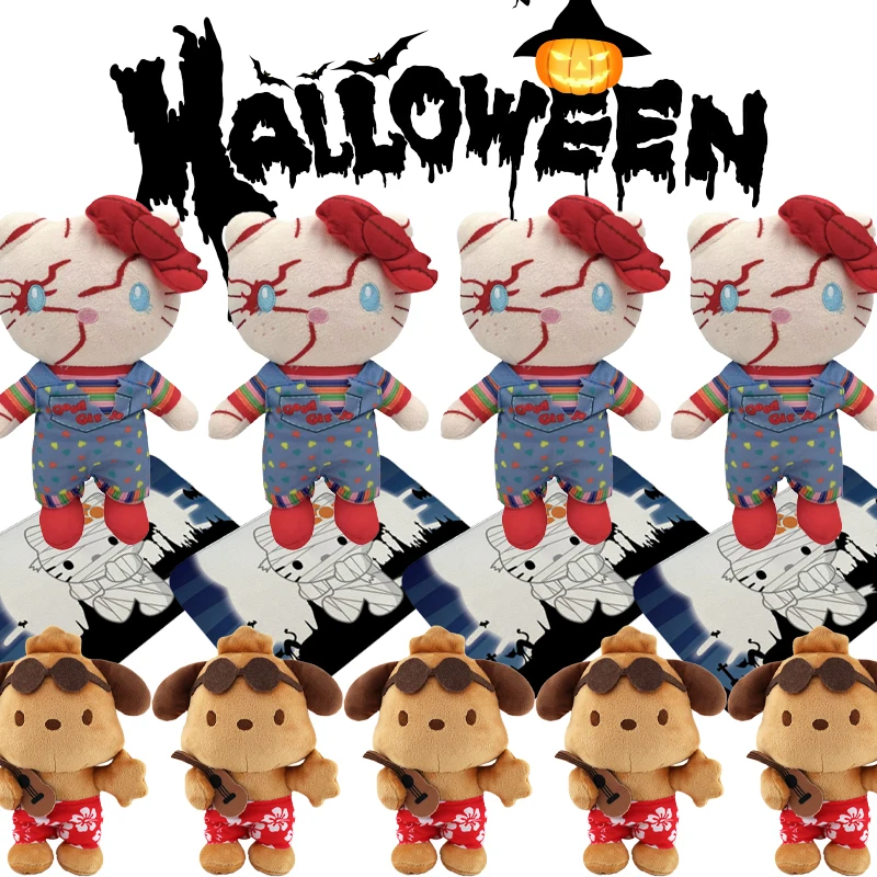 

Хэллоуин Hello Kitty креативная плюшевая игрушка плюшевая кукла Pochacco кукла милое украшение для спальни праздничный подарок