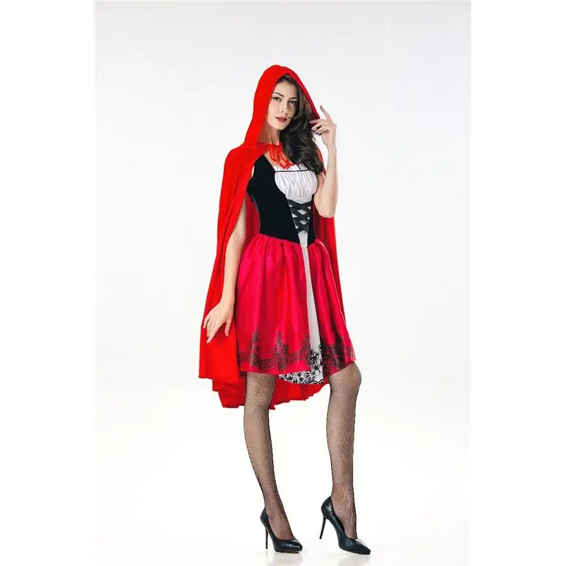 Nouveau jeu d'Halloween orm Cosplay Anime fée T petit chaperon rouge Costume scène Performance femmes caillot traditionnel...