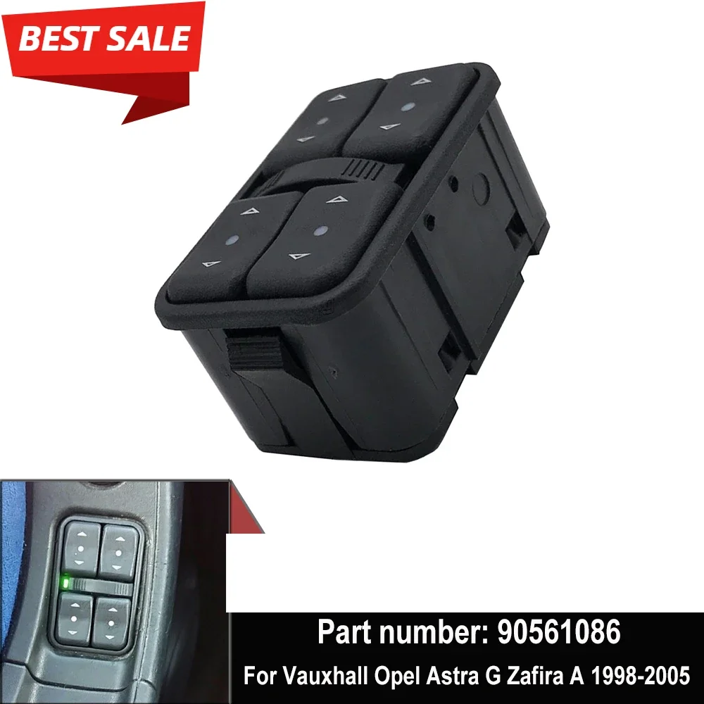 90561086 For Vauxhall Opel Astra G Zafira A Top Quality Master Single Electric Power Window Switch Button 1998 -2003 2004 2005