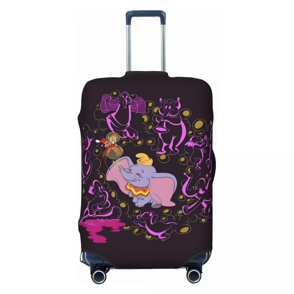 

Custom Dumbo Cartoon Luggage Cover Elastic Cute Elephant Travel Suitcase Protective Covers Fits 18-32 Inch