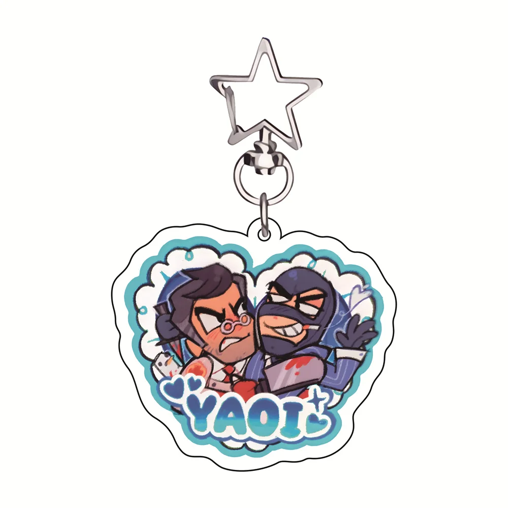 Multi-Fandom Yaoi-Paar 6cm Acryl-Schlüsselanhänger Verschiedene IP-Charaktere Figuren Anime-Anhänger Taschenanhänger Sammlerstück Fan-Geschenk – Detail 6