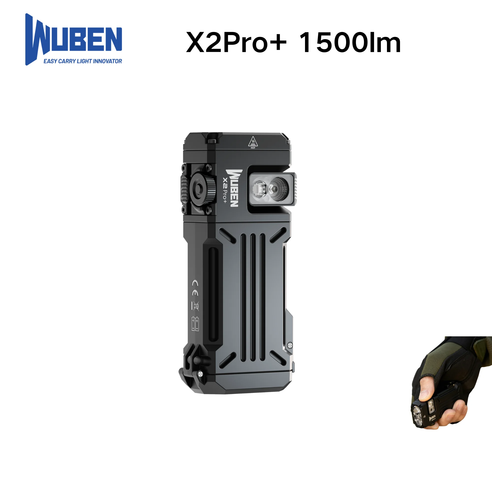 wuben-x2-pro-1500lm-rechargeable-magnetic-edc-flashlight-tiltable-white-red-side-light-ip65-waterproof-bikehelmetemergency