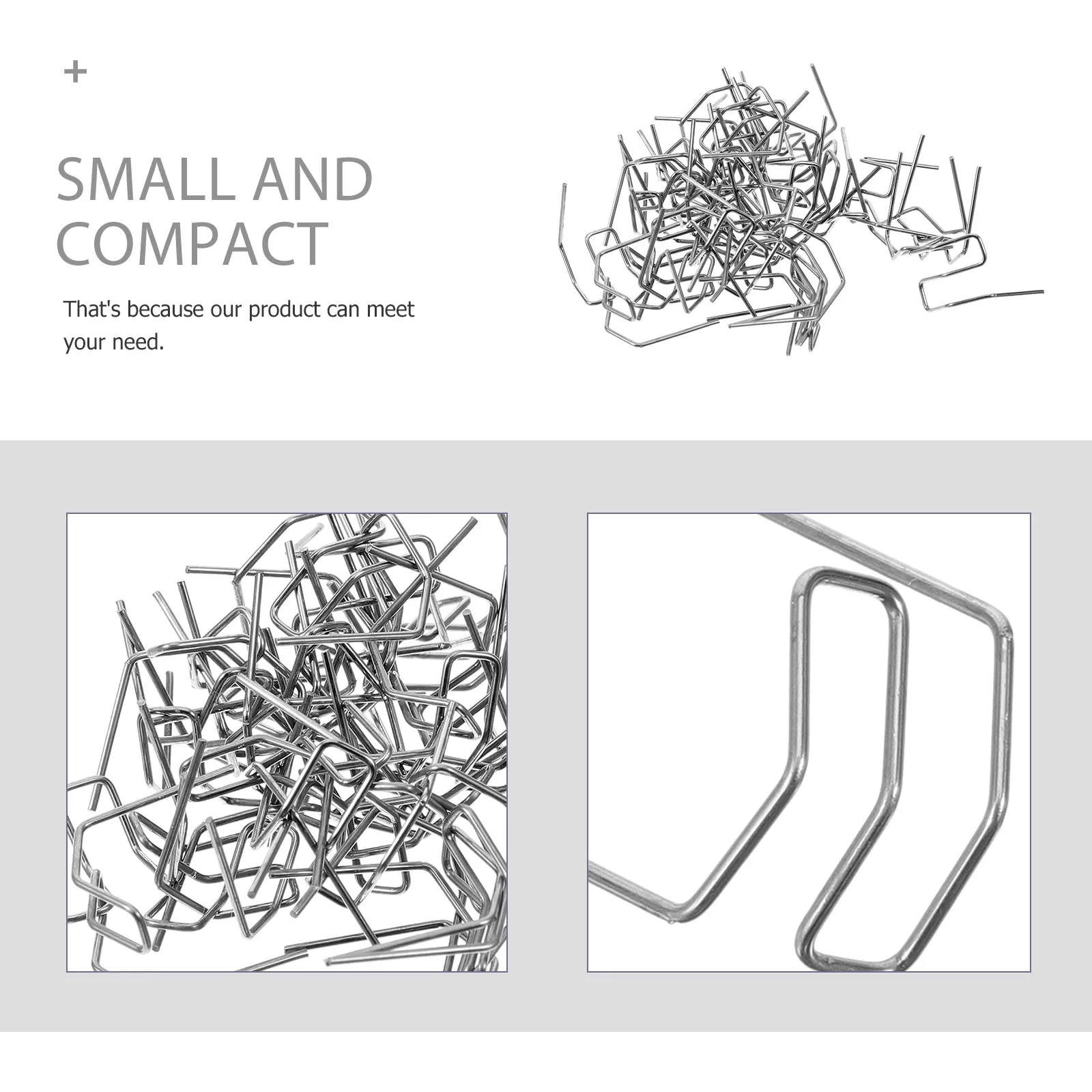 100 قطعة 0.8 مللي متر سيارة الوفير قضيب لحام السيارات دباسة البلاستيك لحام ستابلز الساخن ستابلز السيارات دباسة موجة معدنية التيلة