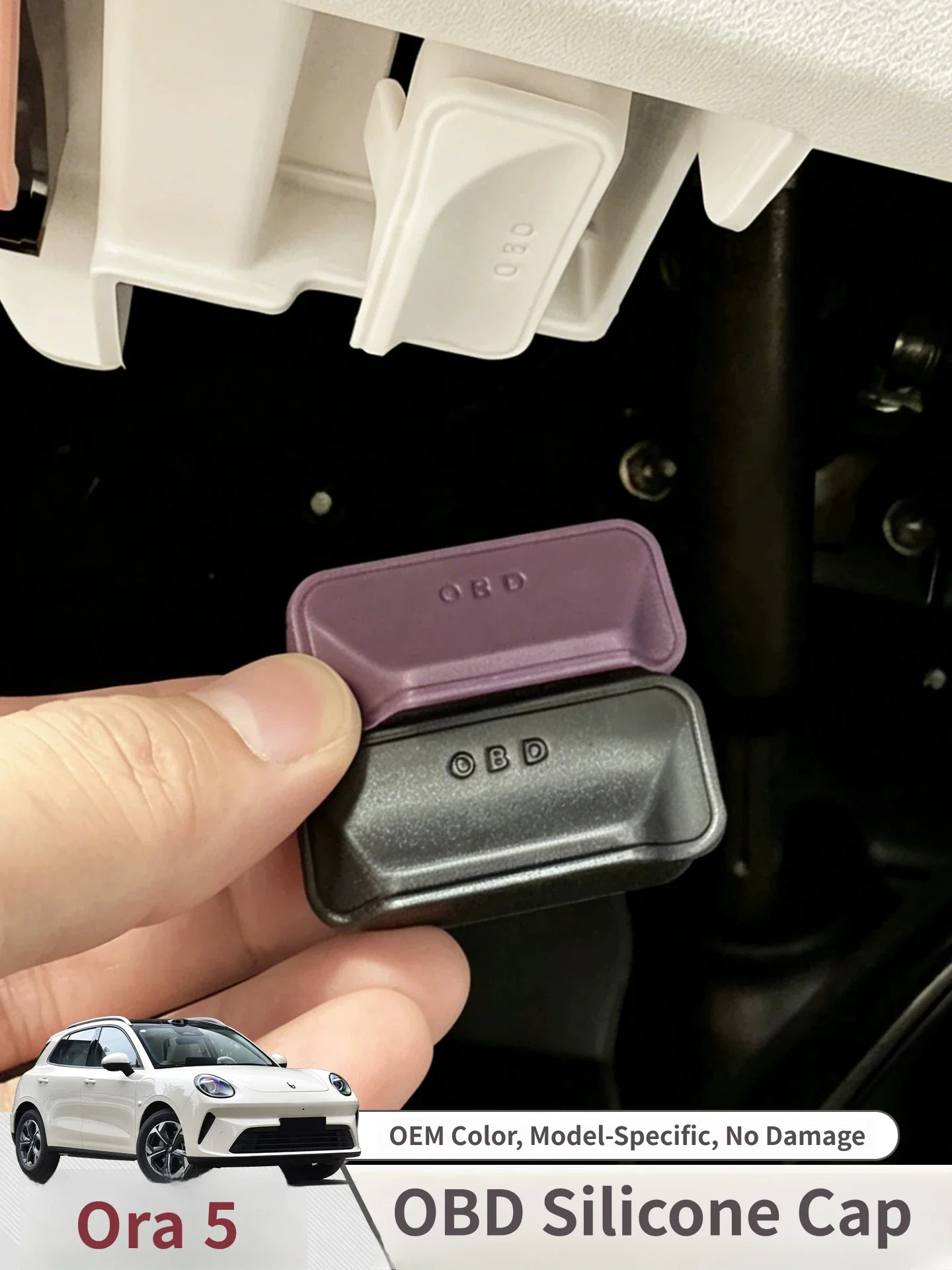 Car Interior Accessories For GWM Ora 5 2025 2026 2027 Silicone Obd Dust Cover Car OBD Diagnostic Interface Protective Cover