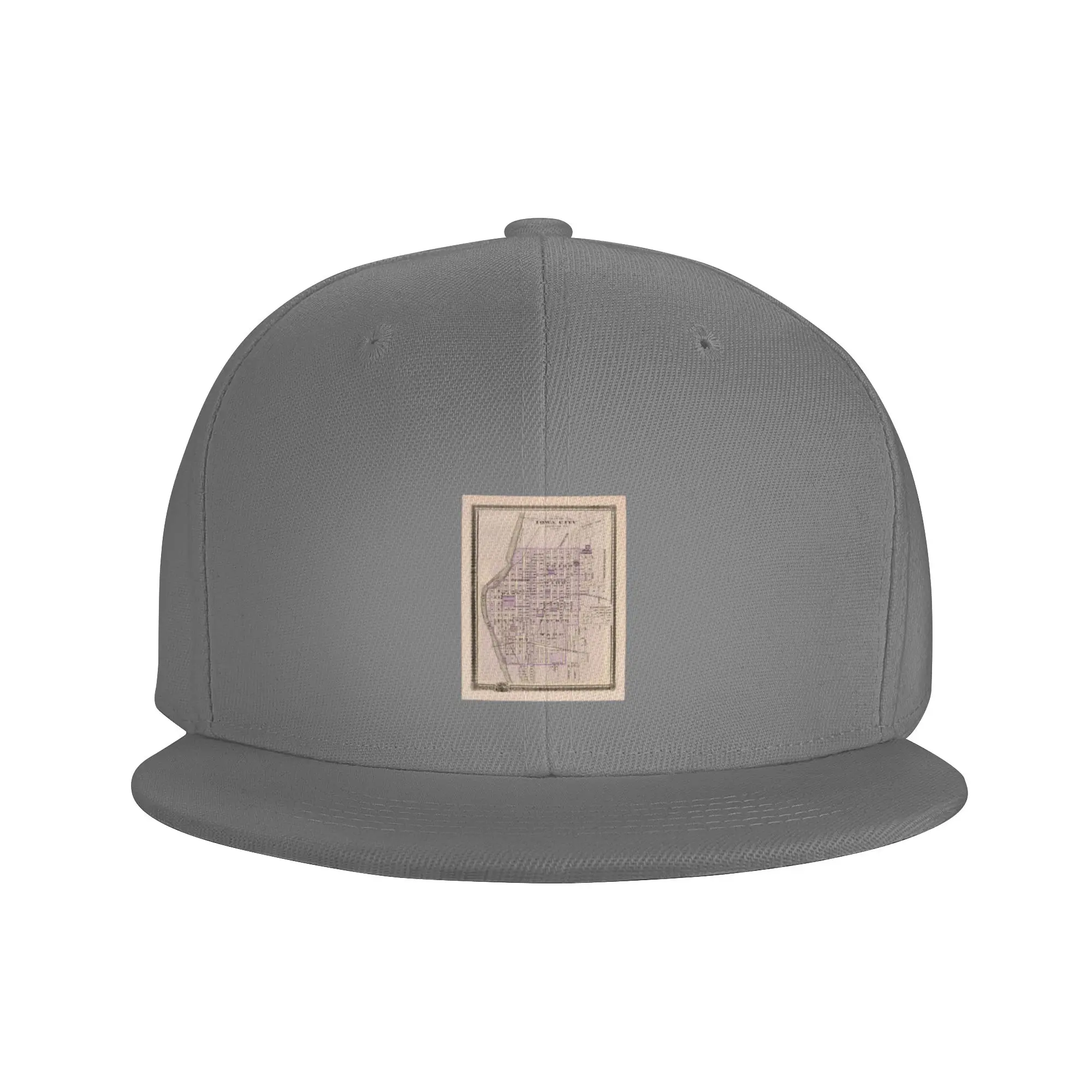 Fashion Vintage Map of Iowa City IA (1875) Flat Brim Sun Hat  Parent-Child Outfits Sun Cap