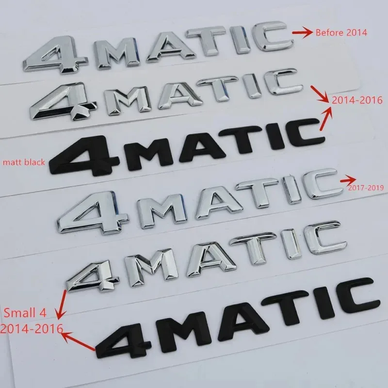 3D ABS For Mercedes-Benz A B C E G S ML SL CL GLA CLA Class 4MATIC 4 MATIC Trunk Lip Lid Letters Emblem Logo Badges