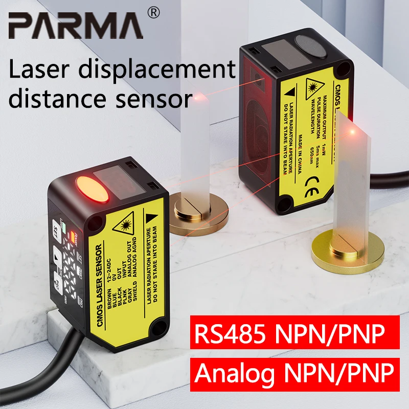 

High-precision Laser displacement sensor RS485 Laser distance sensor Analog voltage/current output Laser range sensor NPN/PNP