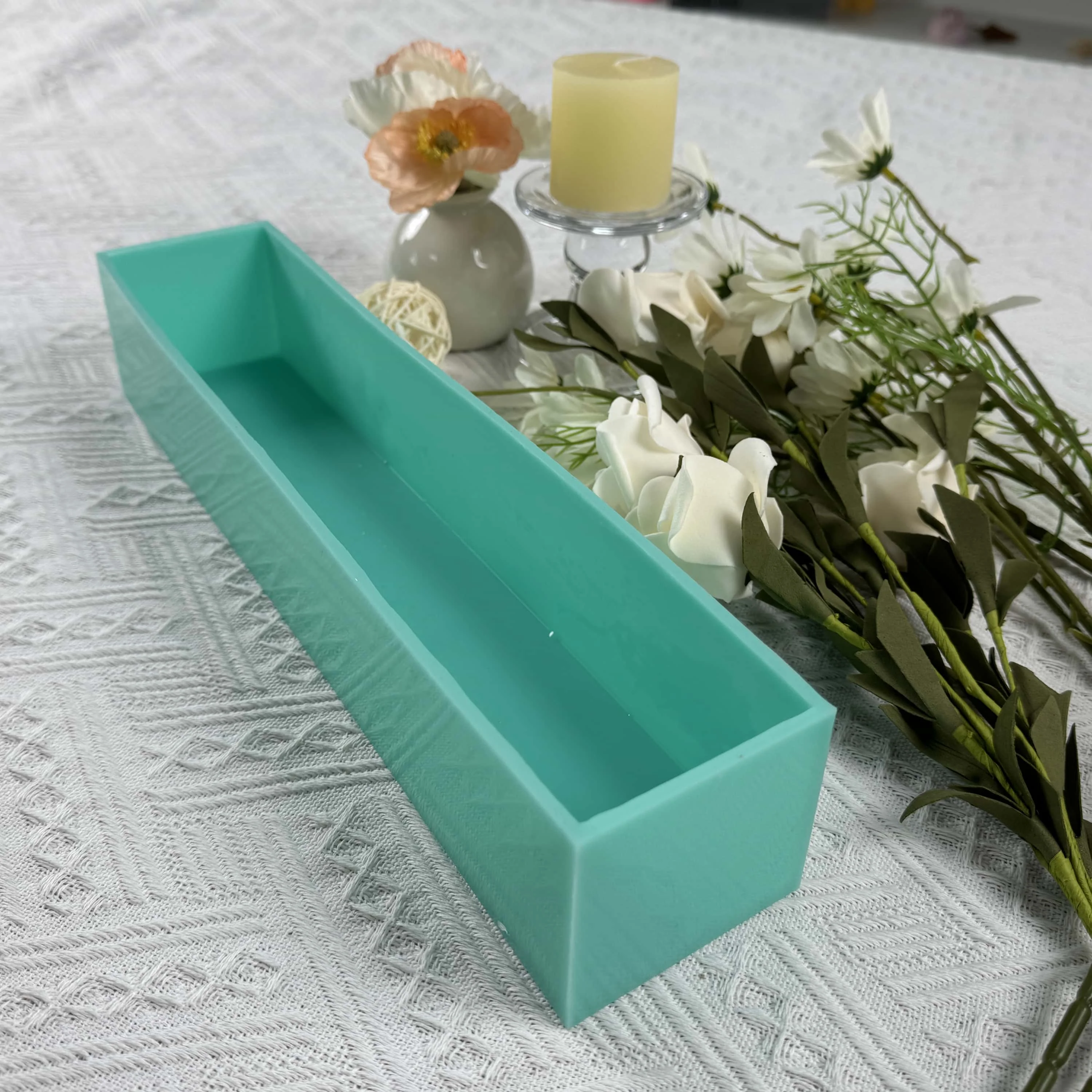 Size 335.65.60 mm,Capacity 46 ounce,Silicone Liner for Soap Making, Natural Lotion Bar Silicone Soap Mold