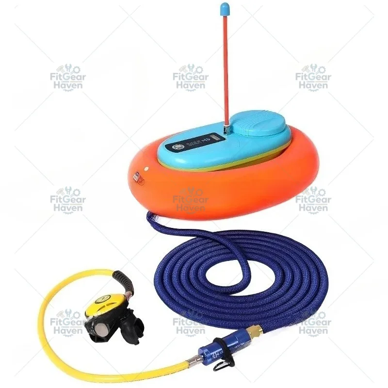 Suitable for portable water hook diving systems with floating lifebuoys, powered submersible compressors