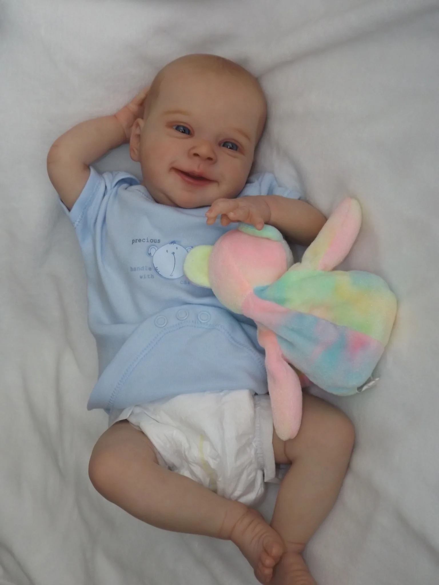 NPK 49CM lifelike reborn toddler bebe doll reborn baby soft silicone vinyl stuffed body Christmas surprice gifts doll