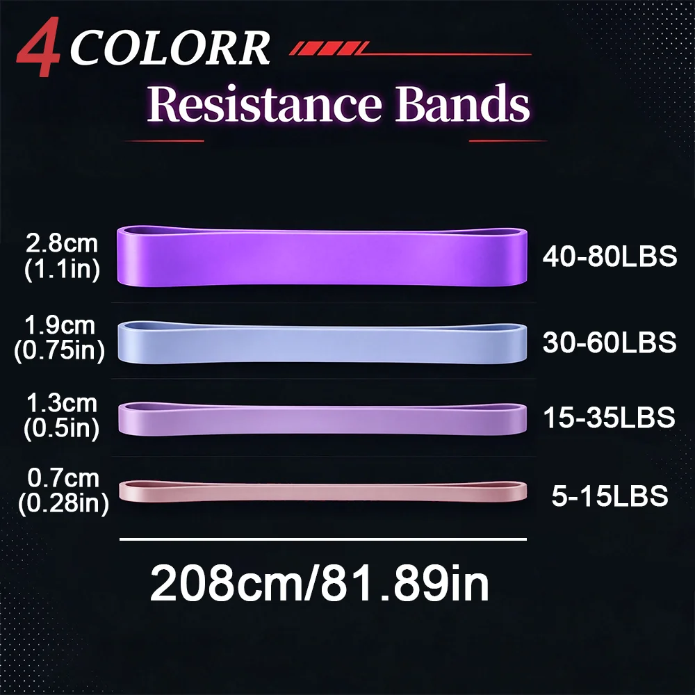 1PC Elastic Belt Pull-Up Auxiliary Men's And Women's Gym Pilates Exercise Equipment Rubber Fitness Resistance Belt