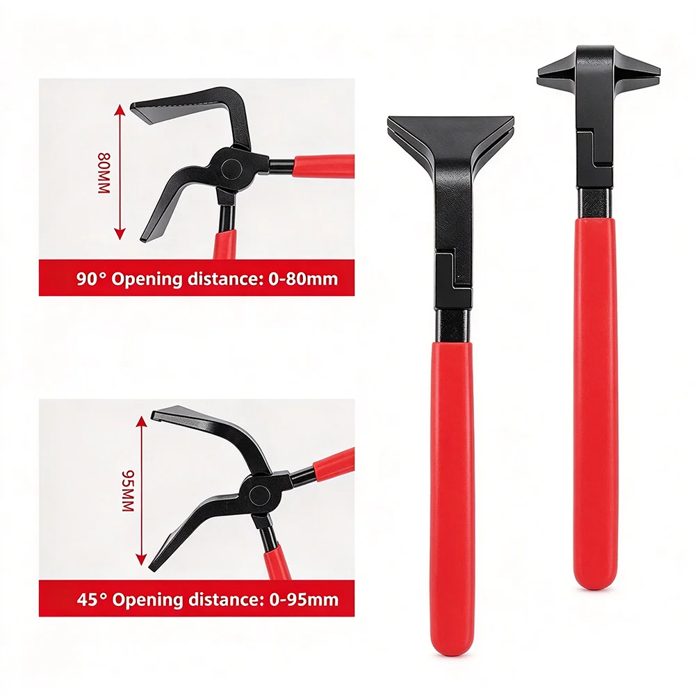 2PCS Metal Bending Pliers, 45° & 90° Hand Seamers Sheet Metal Tools, Anti-Slip Handle, for Small-scale Roofing/Ducting Projects