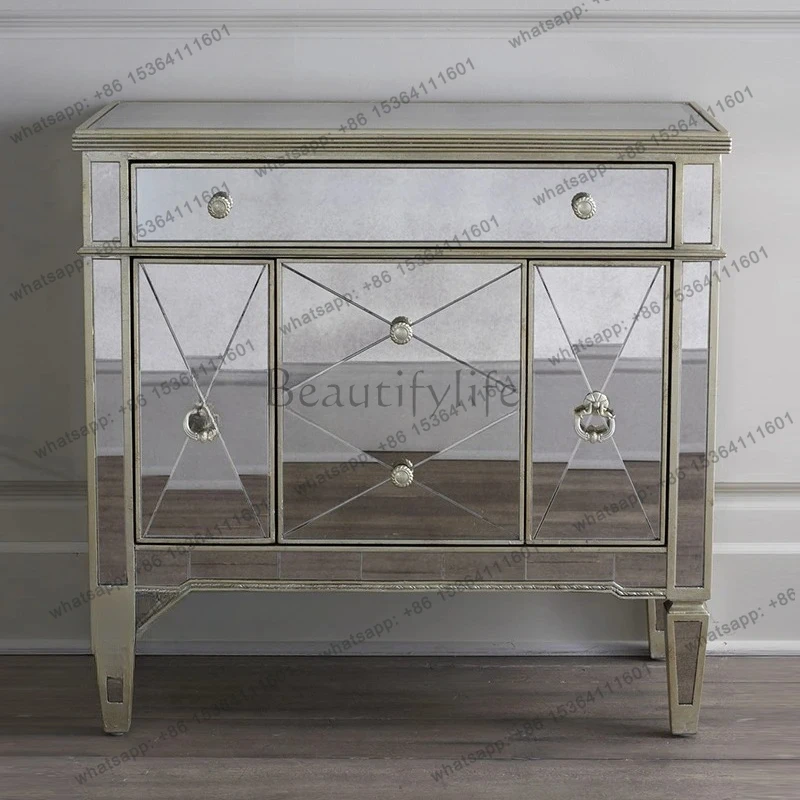 

bedside table European mirror furniture storage simple multi-functional corner cabinet