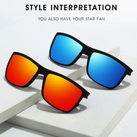 Square Polarized Sunglasses UV400 Large Frame UV Resistant Cycling Glass UV Protection Lightweight Outdoor Sport Goggle Riding