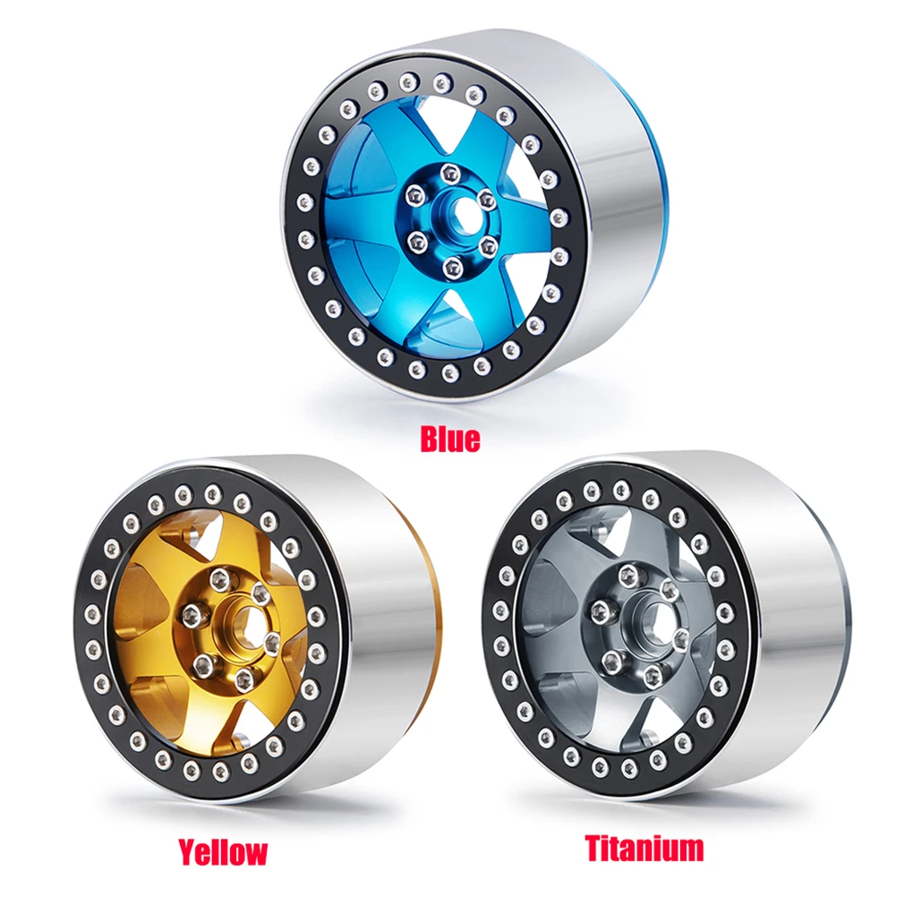 

2.2Inch Metal Wheels Rim Beadlock Wheel Hub for Axial Wraith SCX10 90046 D90 TRX4 1/10 RC Crawler Car Upgrade Part