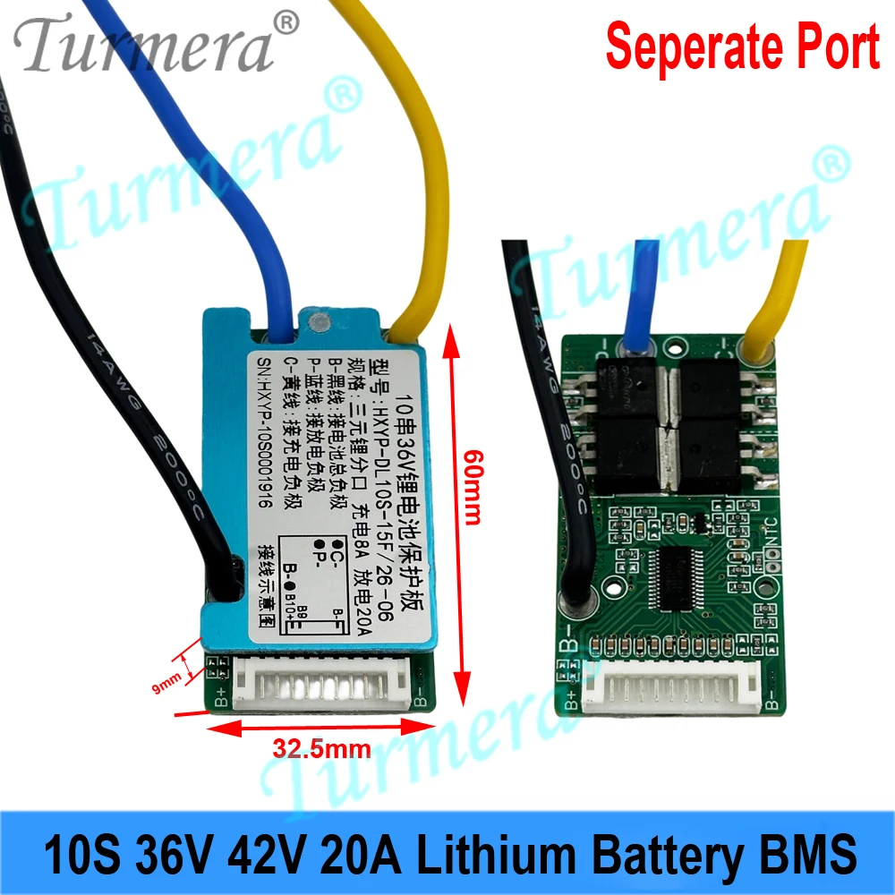 Turmera 10S 36V 13S 48V 15A 20A 25A 18650 21700 Li-ion Lihium ion Battery BMS Protection Board for DIY E-bike E-Scooter Battery