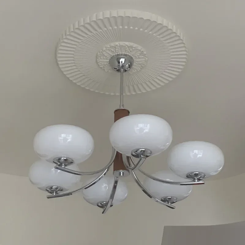 Living room chandelier retro solid wood bedroom dining room study cream wind lamps