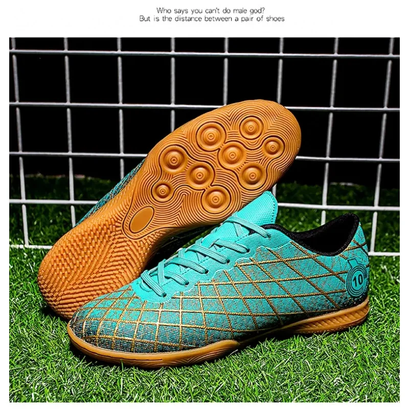

2025 Football Shoes Professional Soccer Shoes TF Broken Nail Teenagers Durable Looking HighTops Training Shoes Adult Outdoors No