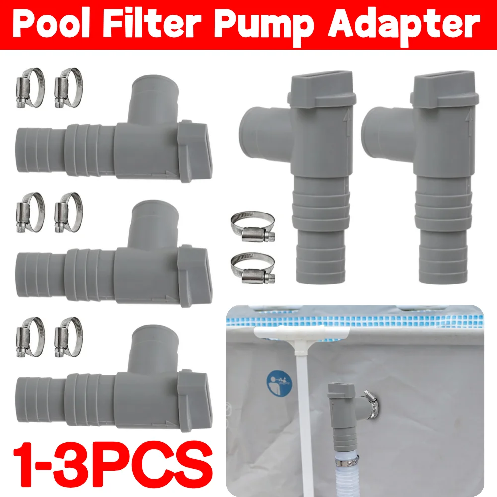 PVC Pool Hose Adapter Durable 32mm Pool On/Off Plunger Valve Leak Proof Sealed Replacement for Outdoor Equipment Parts