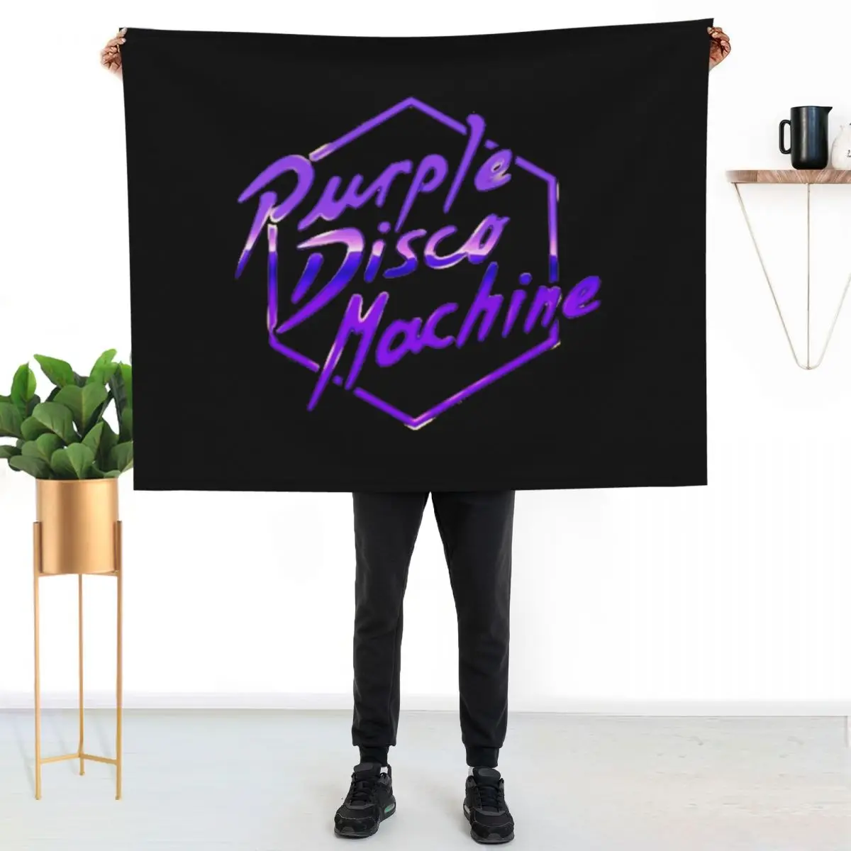 Purple Disco Machine dj Germany Throw Blanket Furry Blankets For Bed Stuffeds Luxury Soft Big Retros Blankets