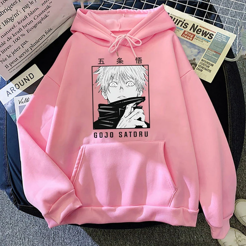 Sweats à capuche College Anime Gojo Satoru pour hommes et femmes, pull à capuche unisexe, sweat à capuche à manches longues, sweats à capuche