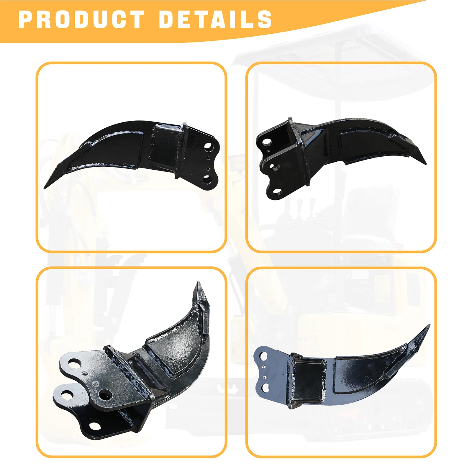 Accessori per mini escavatore Ripper Accessori per escavatore cinese per fori Parti ausiliarie per scavo per piccola escavatore da 1 tonnellata