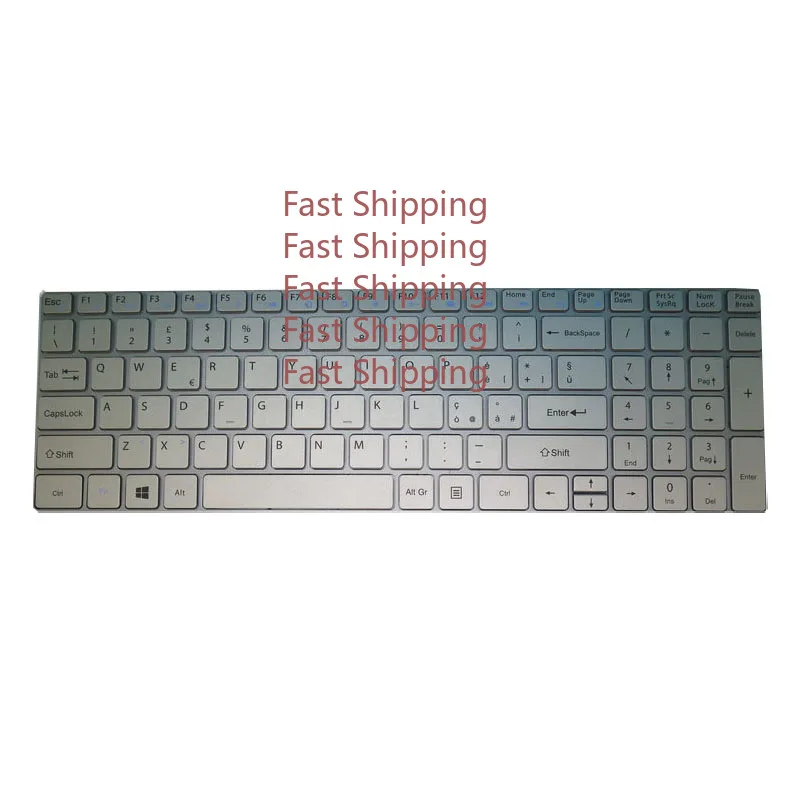 C=For  Keyboard  Teclast F15 KY347-1 K762 K3259 Italian IT Silver No Frame
