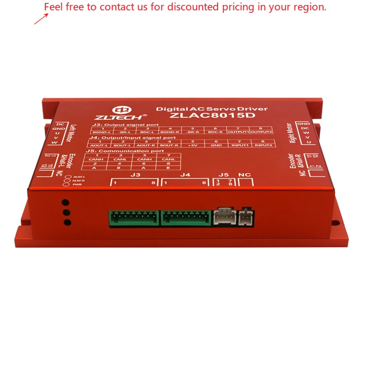 

Delivery Robot Controller CAN RS485 Communication 3 Phase 24V 48V Dual Channel DC 30A 500W Brushless DC Servo Motor Driver