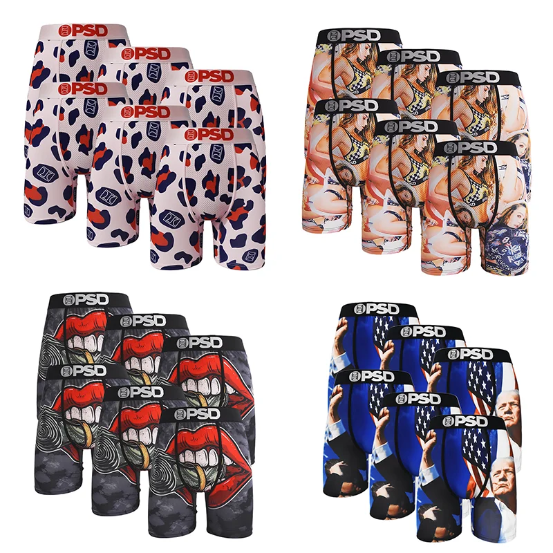 

6PCS Men's Sport Boxer Briefs Matching Set - Fashion Polyester Underwear Comfy Breathable Size S-XXL for Men